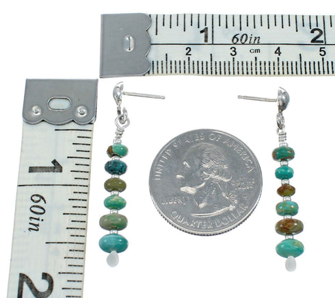 Turquoise Navajo Sterling Silver Bead Post Earrings NX11662